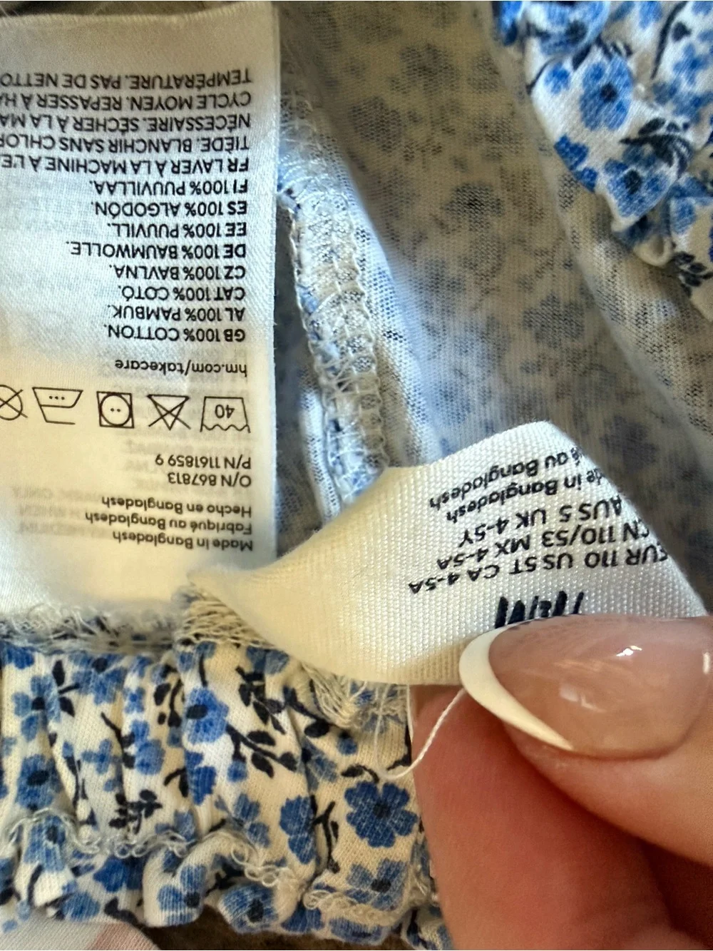 H&M Girl's Pink & White Floral Tank Tops and Shorts Sets - Picture 6 of 6